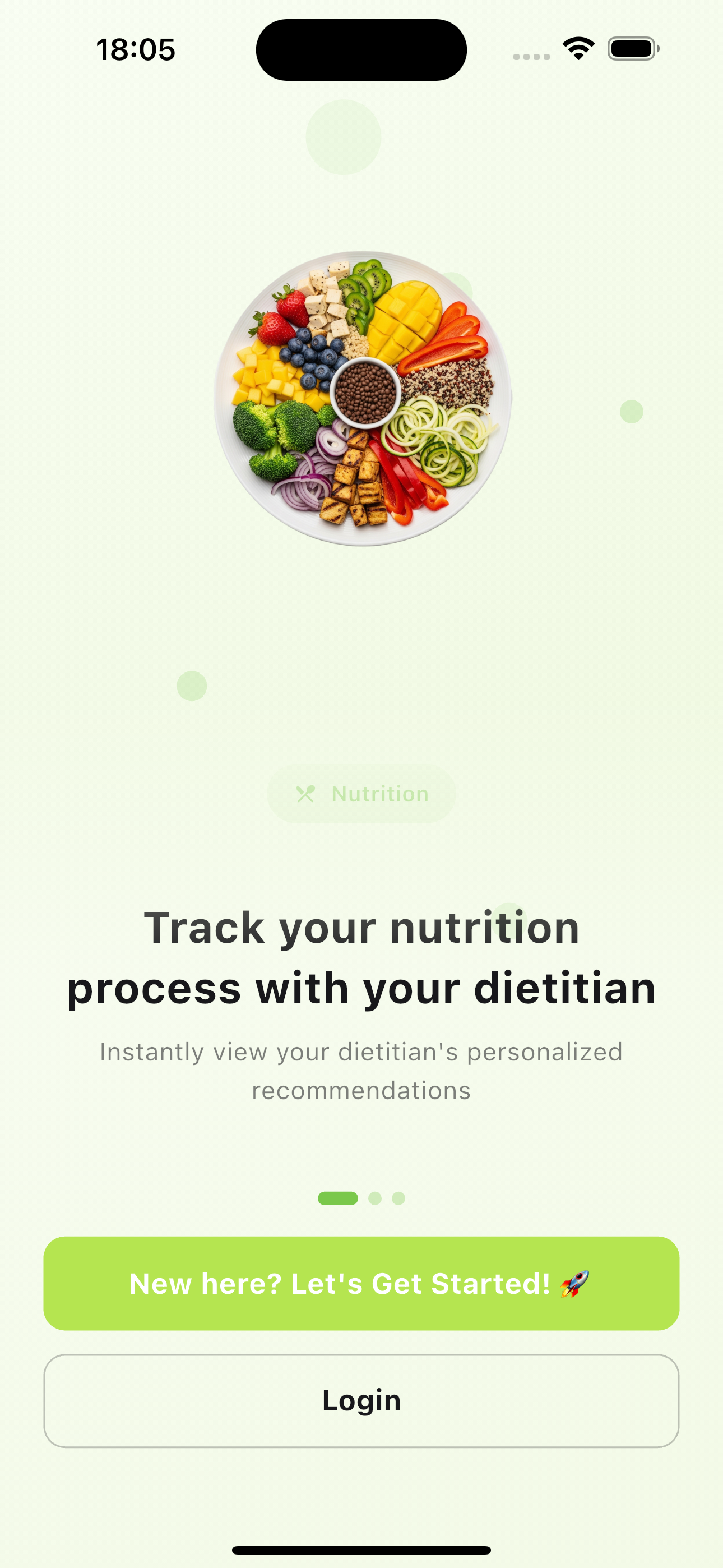 Mobile app screen